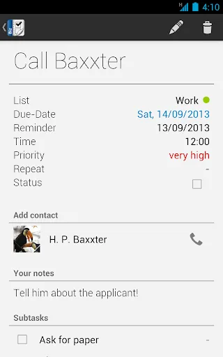Business Tasks screenshot 3
