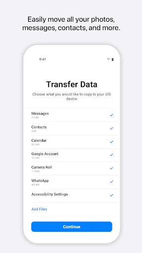 Move to iOS screenshot 1