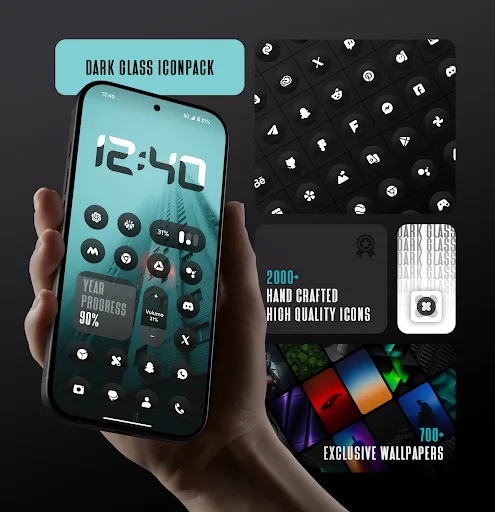 DarkGlass Icon Pack screenshot 1