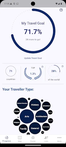 Visited: Travel Map with Lists screenshot 3