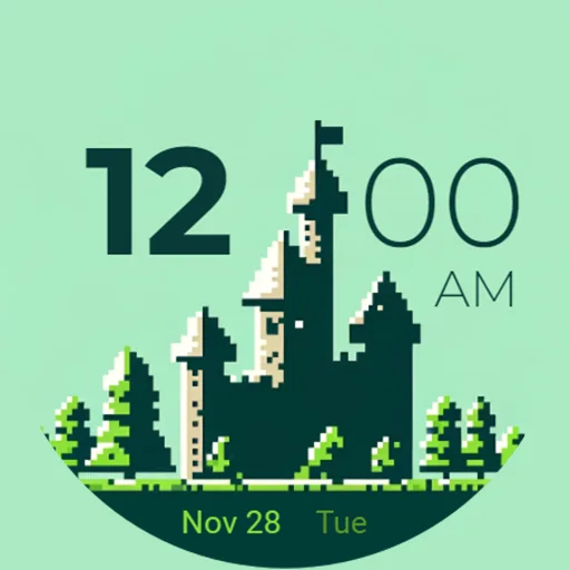 Retro 8Bit Pixel Castle - F03