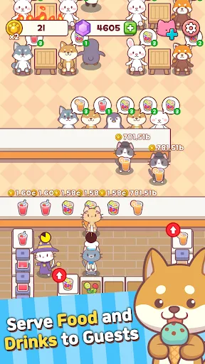 Meow Meow Cafe: Idle food Bar screenshot 1