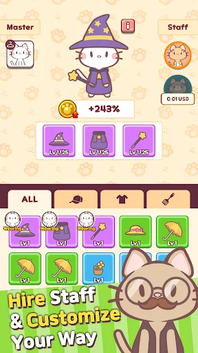 Meow Meow Cafe: Idle food Bar screenshot 3