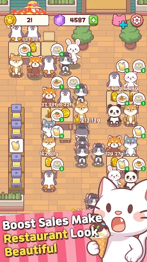 Meow Meow Cafe: Idle food Bar screenshot 4