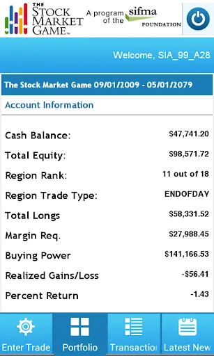The Stock Market Game (SMG) screenshot 1