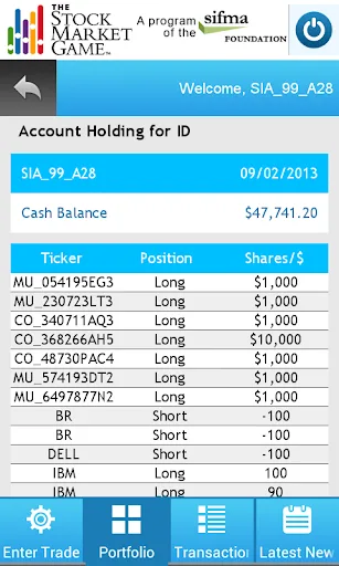 The Stock Market Game (SMG) screenshot 2