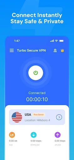 Turbo Secure VPN: Fast Proxy screenshot 1