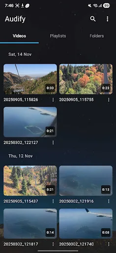 Audify Video Player screenshot 1