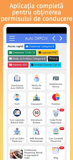 Chestionare Auto DRPCIV 2026 screenshot 1