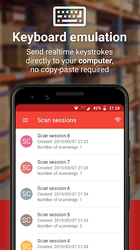 Barcode to PC: Wi-Fi scanner screenshot 1