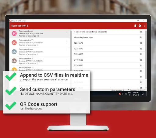 Barcode to PC: Wi-Fi scanner screenshot 4