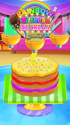 Rainbow Glitter Birthday Cakes screenshot 2