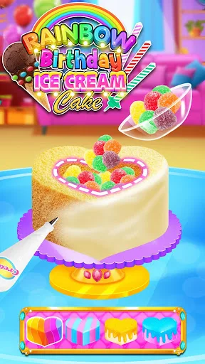 Rainbow Glitter Birthday Cakes screenshot 3