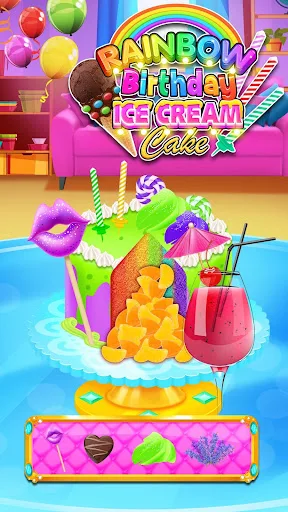 Rainbow Glitter Birthday Cakes screenshot 5