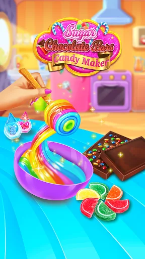Sweet Rainbow Candy Cooking screenshot 1
