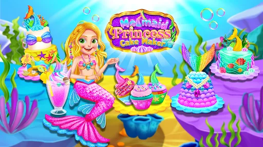 Mermaid Glitter Cake Maker screenshot 1