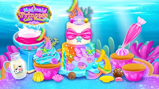 Mermaid Glitter Cake Maker screenshot 2