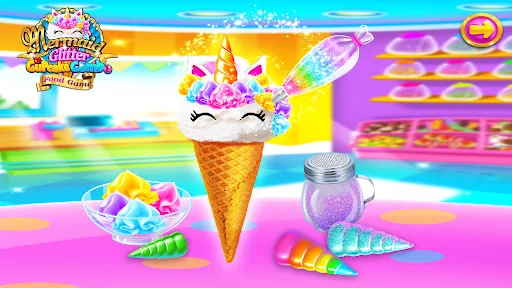 Mermaid Glitter Cupcake Chef screenshot 2