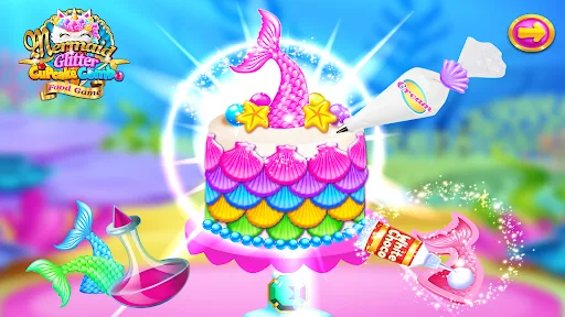 Mermaid Glitter Cupcake Chef screenshot 3