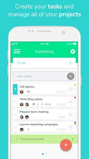 Beesbusy: project management screenshot 2