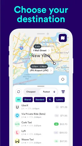 Compare rideshares & taxis screenshot 5