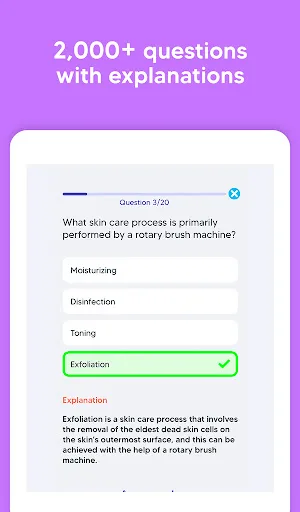Esthetician Exam Prep Test screenshot 2
