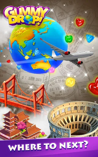 Gummy Drop! Match 3 & Travel screenshot 5