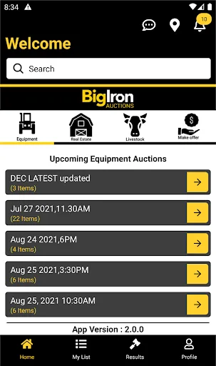 BigIron Auctions Mobile screenshot 1