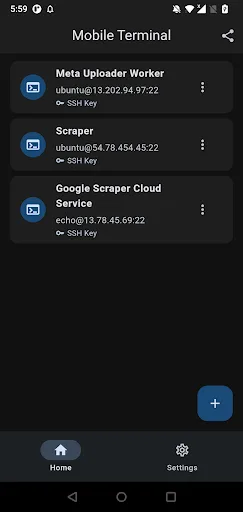 Mobile Terminal - SSH Client screenshot 1