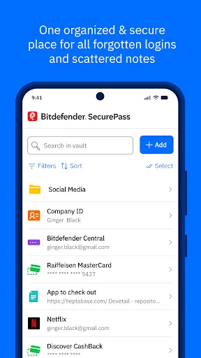 Bitdefender SecurePass screenshot 1