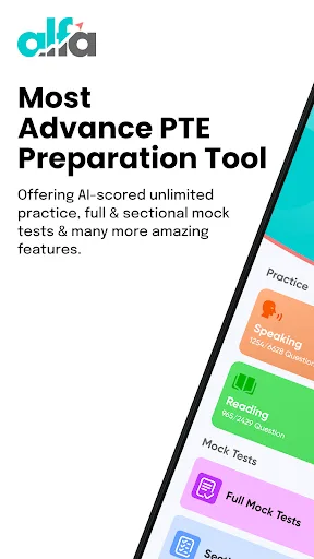 PTE Practice & Mock Test -Alfa screenshot 1