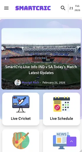 SmartCric Live Cricket HD 2026 screenshot 1
