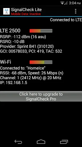 SignalCheck Lite screenshot 2