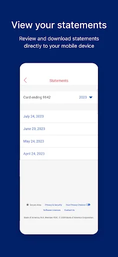 BofA Global Card Access screenshot 1