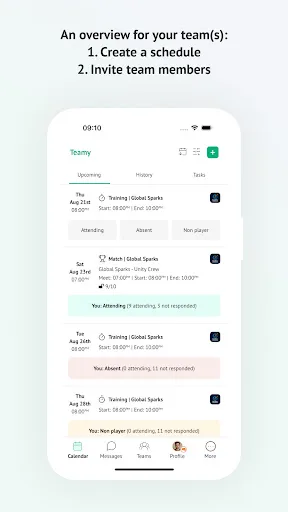 Teamy: app for sports teams screenshot 1