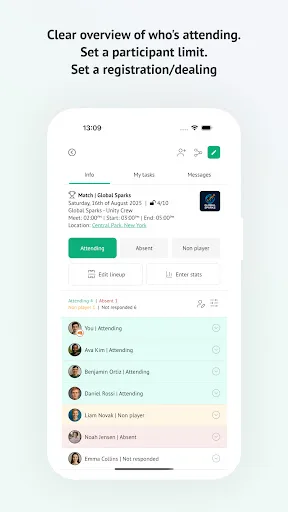 Teamy: app for sports teams screenshot 2