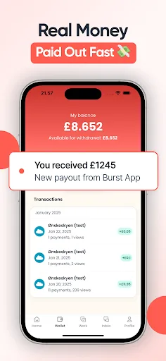 Burst - Get paid for views screenshot 4