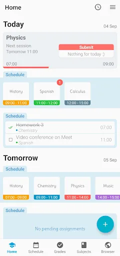 Student planner screenshot 1