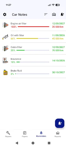Car service tracker screenshot 2