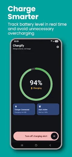 Chargify: Battery Full Alarm screenshot 1