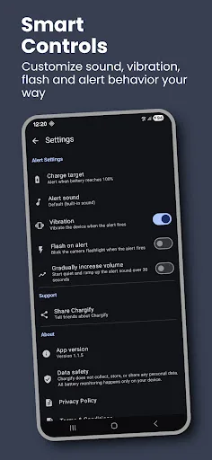 Chargify: Battery Full Alarm screenshot 4