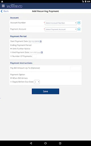 City of Sac Utility Mobile Pay screenshot 3