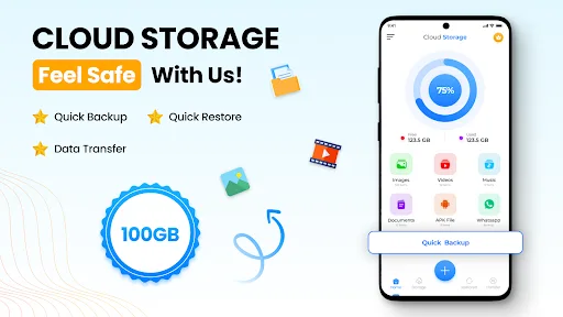 Cloud storage: Cloud backup screenshot 1