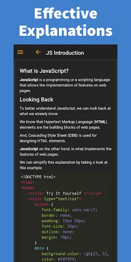 Learn JavaScript - Pro screenshot 2
