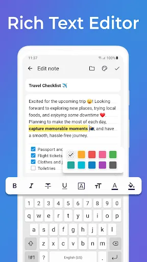 NotesApp: Secure, Rich Notepad screenshot 2