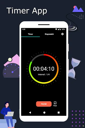 Timer Stopwatch App - Sound screenshot 1