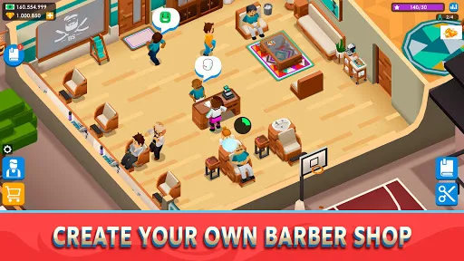 Idle Barber Shop Tycoon - Game screenshot 1