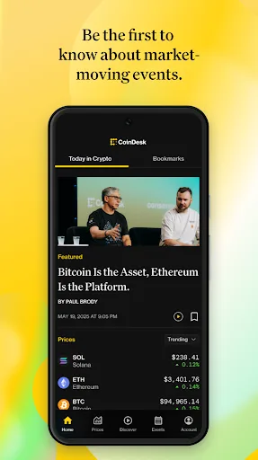 CoinDesk: BTC, ETH, XRP News screenshot 2