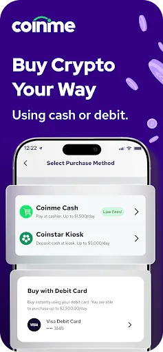 Coinme: Buy Bitcoin & Crypto screenshot 1
