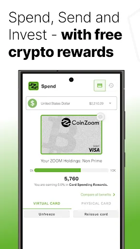 CoinZoom Buy, Spend, Send BTC screenshot 1